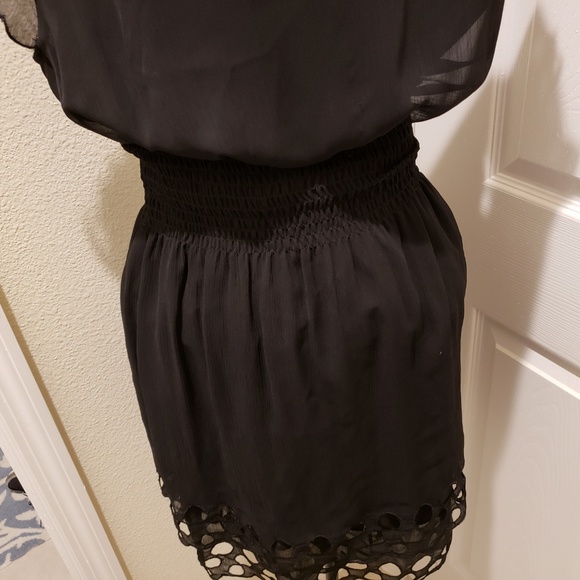 NWT Bar III Black Cap Sleeve Dress. - Picture 2 of 8